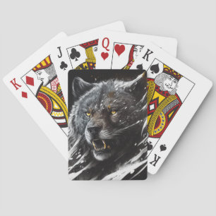 Bear Portrait Animal Painting Wildlife Adventure Playing Cards
