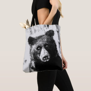 Bear Portrait Tote Bag