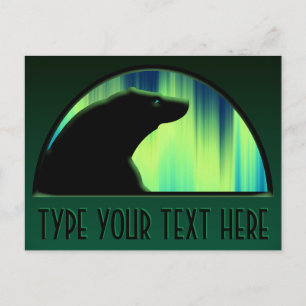 Bear Postcard Native Aurora Bear Art Postcards