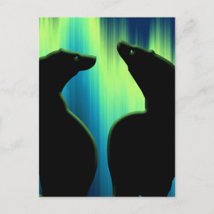 Bear Postcard Native Aurora Bear Art Postcards
