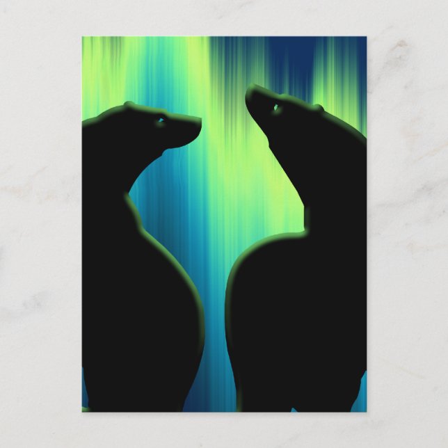 Bear Postcard Native Aurora Bear Art Postcards (Front)