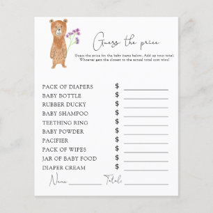 Bear - Price Guess game