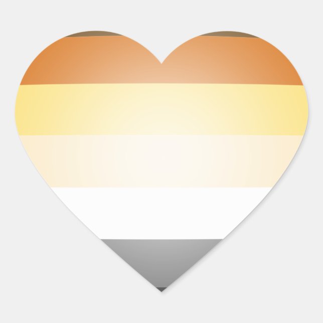 BEAR PRIDE 3D COLORS HEART STICKER (Front)