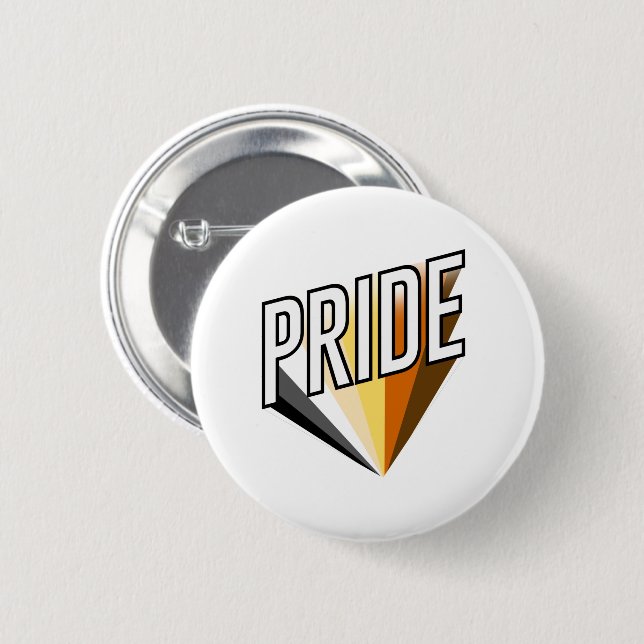 Bear Pride Burst 6 Cm Round Badge (Front & Back)