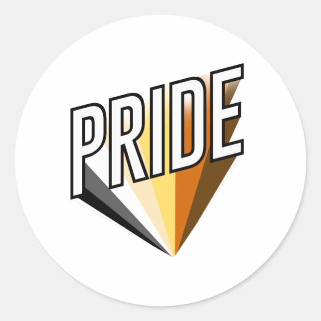 Bear Pride Burst Classic Round Sticker (Front)