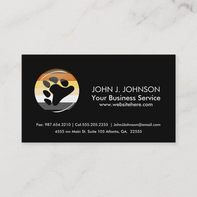 Bear Pride Business Card (Front)