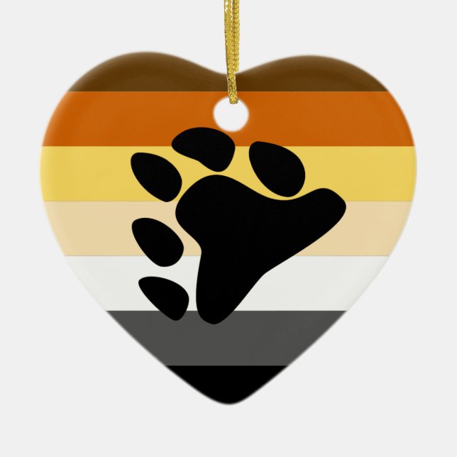 Bear Pride Ceramic Tree Decoration (Front)