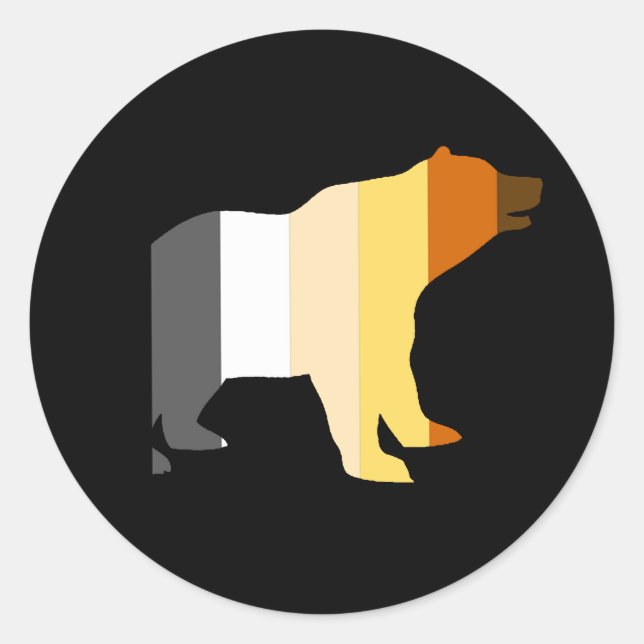 BEAR PRIDE - CLASSIC ROUND STICKER (Front)