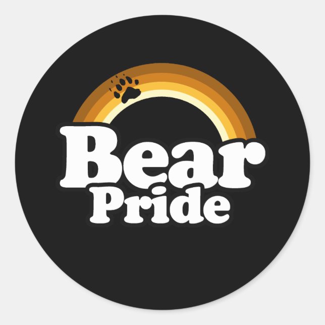 Bear Pride Classic Round Sticker (Front)
