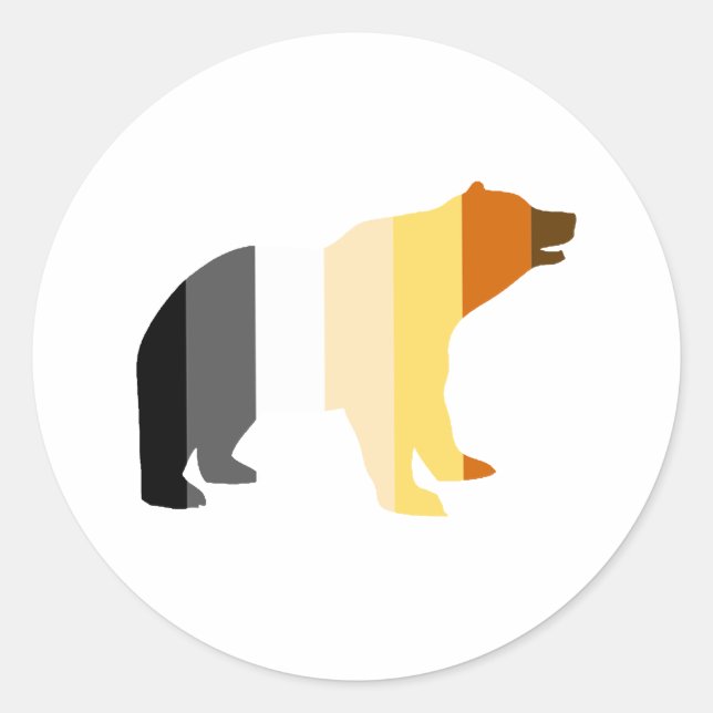 BEAR PRIDE - CLASSIC ROUND STICKER (Front)