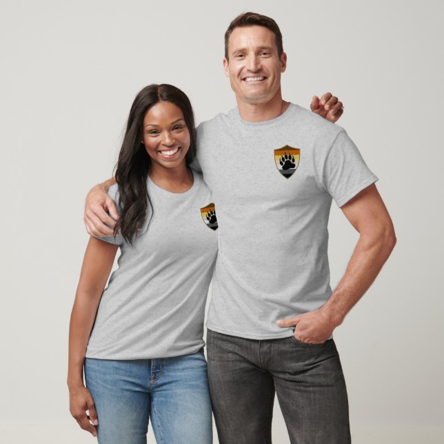 Bear Pride Colours Bear Paw Shield T-Shirt (Unisex)