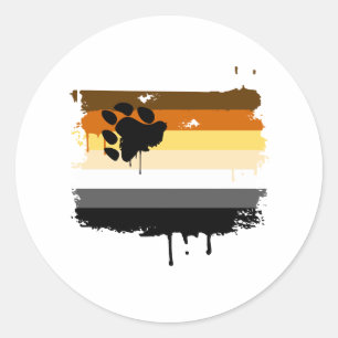 Bear Pride Colours Classic Round Sticker