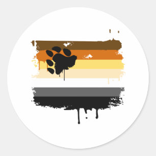 Bear Pride Colours Classic Round Sticker