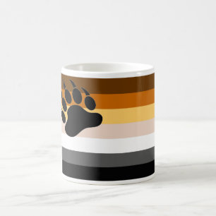 Bear Pride Colours Flag Black Paw Coffee Mug