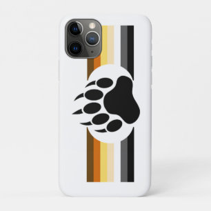 Bear Pride colours stripes and Bear Paw iPhone 11 Pro Case