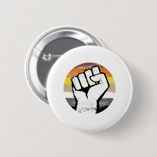 Bear Pride Fist Circle Print 6 Cm Round Badge