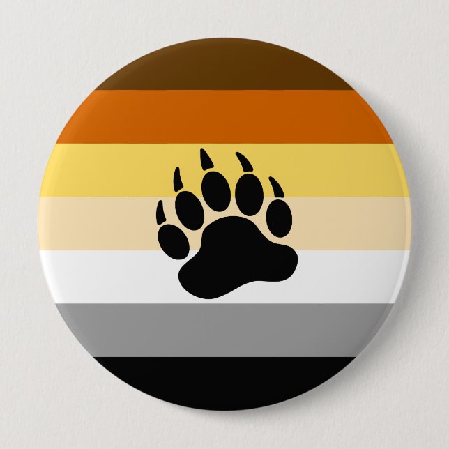 Bear Pride Flag 10 Cm Round Badge (Front)