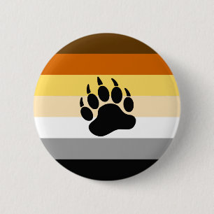 Bear Pride Flag 6 Cm Round Badge
