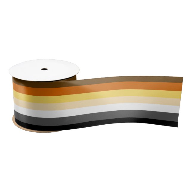 Bear Pride Flag Bear Pride Colours Satin Ribbon (Spool)