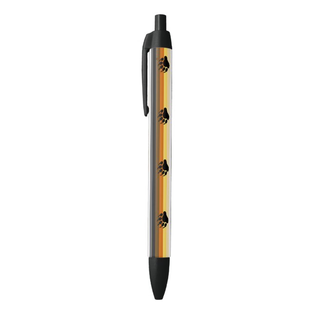 Bear Pride Flag Black Ink Pen (Top (Vertical))