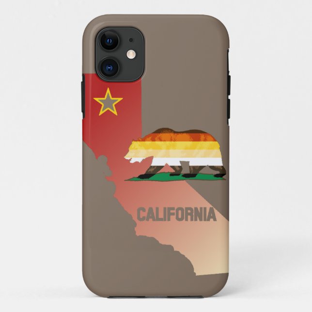 Bear Pride Flag California Bear Case-Mate iPhone Case (Back)