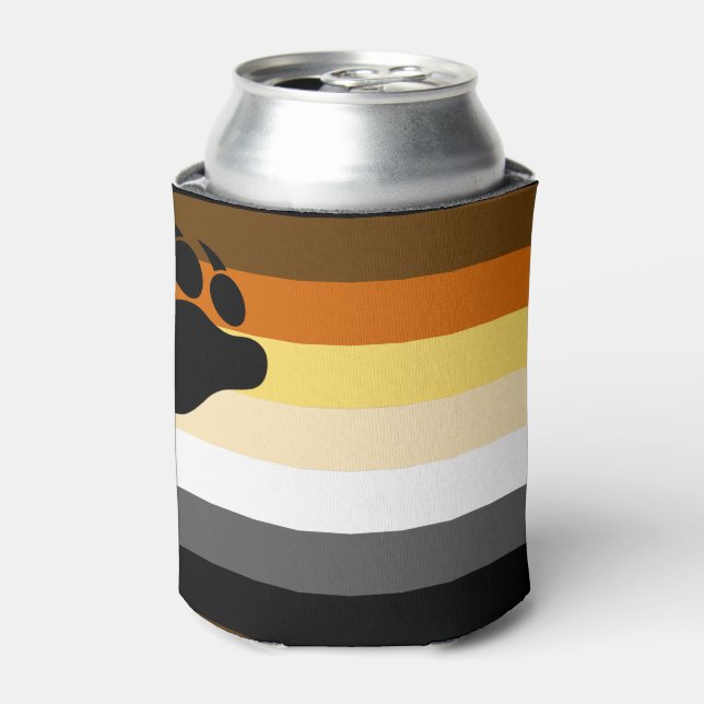 Bear Pride Flag Can Cooler (Can Front)