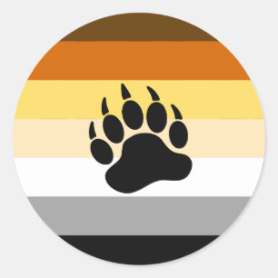 Bear Pride Flag Classic Round Sticker