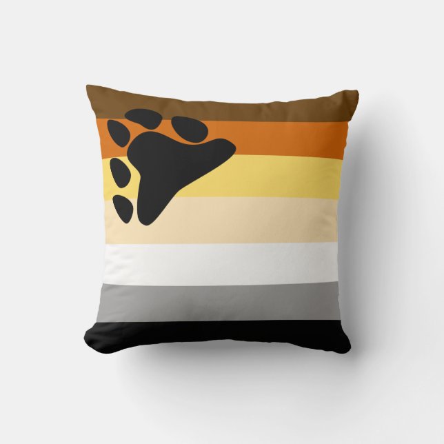 Bear Pride Flag Cushion (Front)