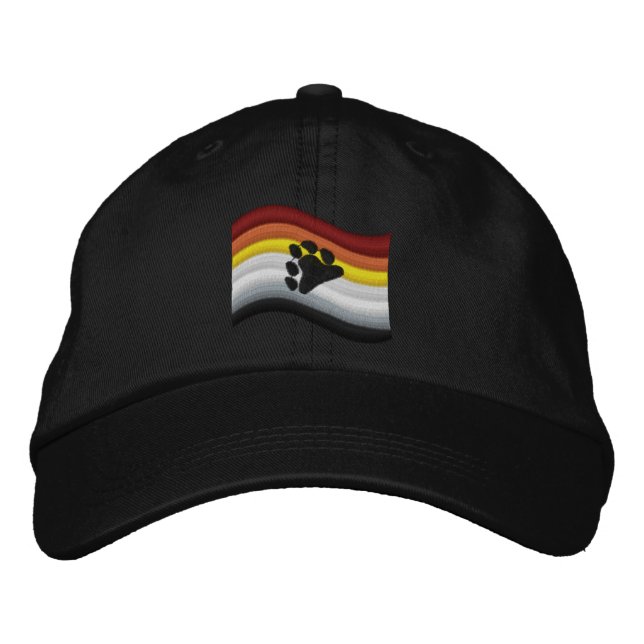 Bear Pride Flag Embroidered Hat (Front)