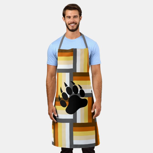 Bear Pride Flag Inspired Apron (Worn)
