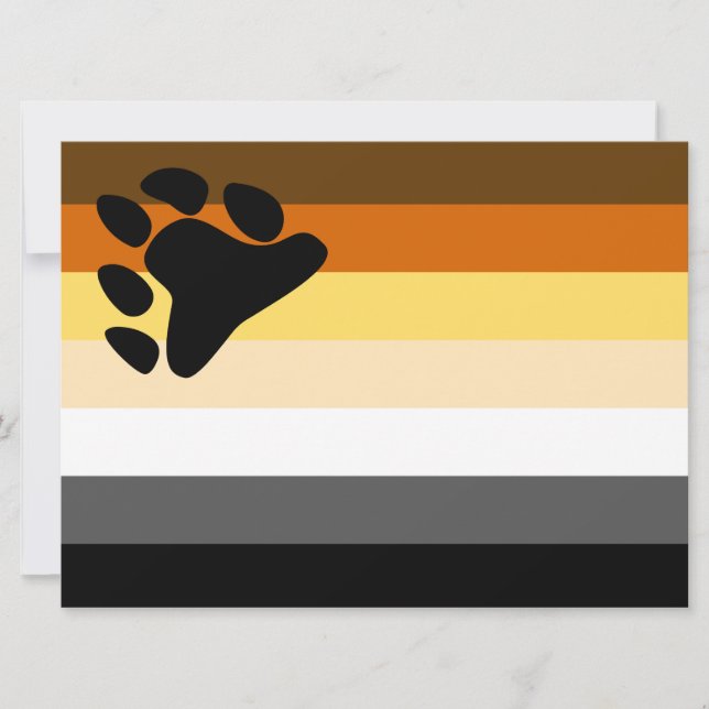 Bear Pride Flag Invitation (Front)