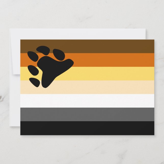Bear Pride Flag Invitation (Front)