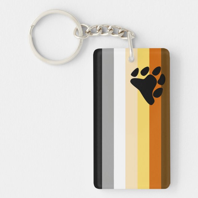 Bear Pride Flag Key Ring (Front)