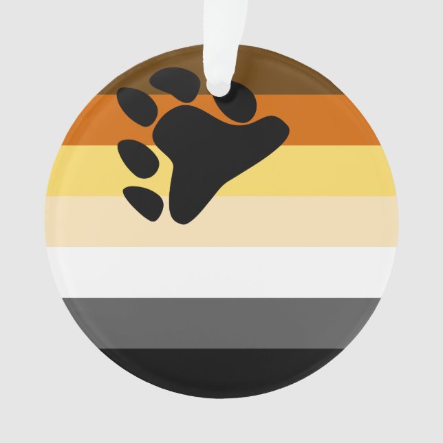 Bear Pride Flag Ornament (Front)