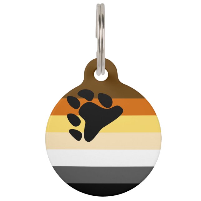 Bear Pride Flag Pet Tag (Front)