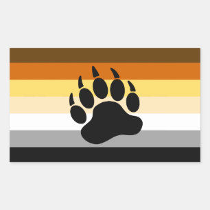 Bear Pride Flag Rectangular Sticker
