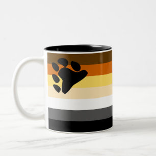Bear Pride Flag Two-Tone Coffee Mug