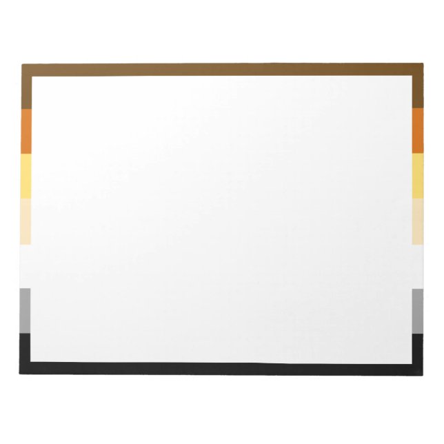 Bear Pride Flag with Paw Notepad (Front)