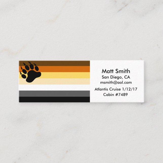 Bear Pride Gay Cruise Card (Front)