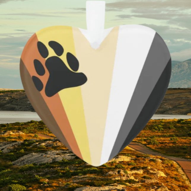 Bear Pride Heart Acrylic Ornament (Creator Uploaded)