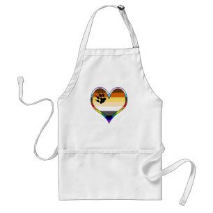 Bear Pride Heart Adult Apron