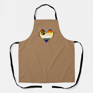 Bear Pride Heart Apron