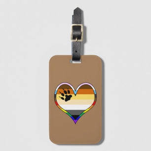 Bear Pride Heart Luggage Tag