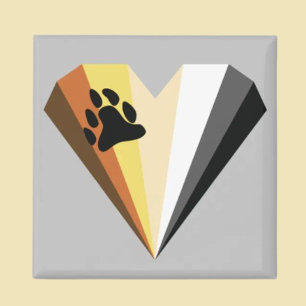 Bear Pride Heart Magnet