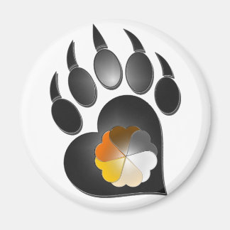 Bear Pride Heart Paw Magnet