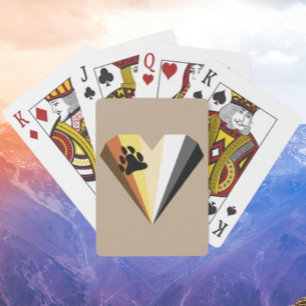 Bear Pride Heart Playing Cards