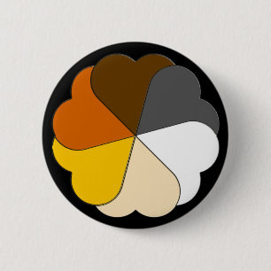 Bear Pride Hearts 6 Cm Round Badge