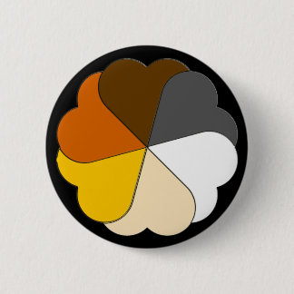 Bear Pride Hearts 6 Cm Round Badge