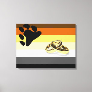 Bear Pride Marriage on Canvas Print