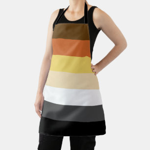 Bear Pride, Neutral Gradient Stripes, LGBTQ Pride Apron